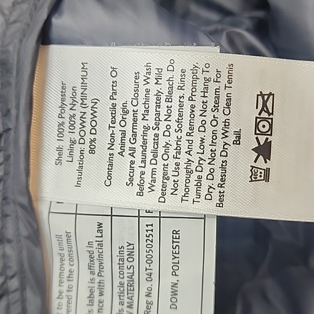 Eddie Bauer Gray Packable Down Puffer Coat XL - Picture 6 of 6